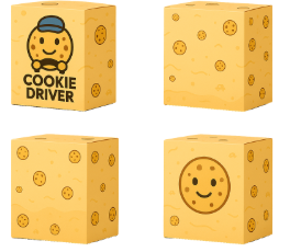 Mockup de la version grande boîte de cookies