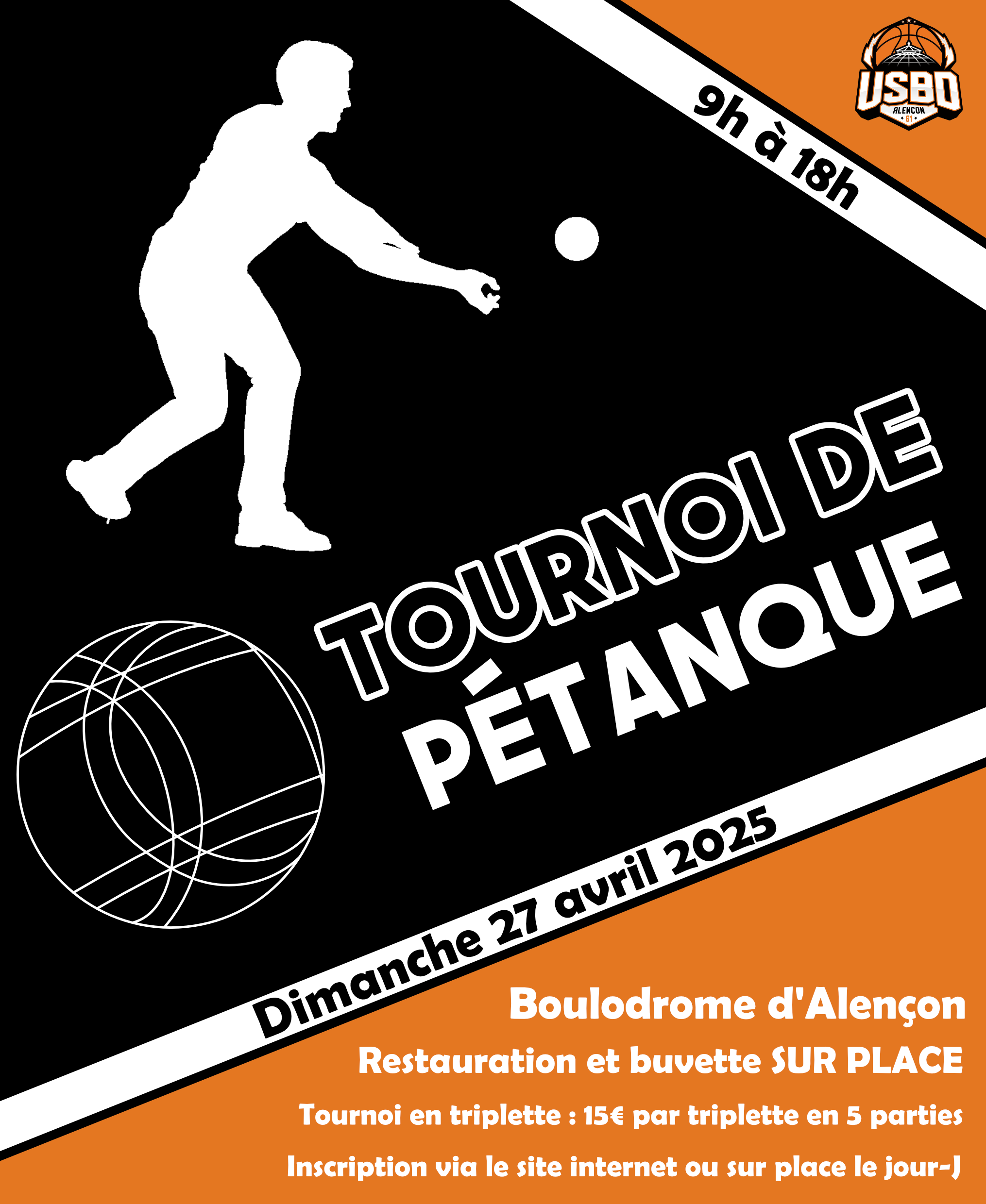 Affiche réalisé pour un tournoi de pétanque organisé par le club